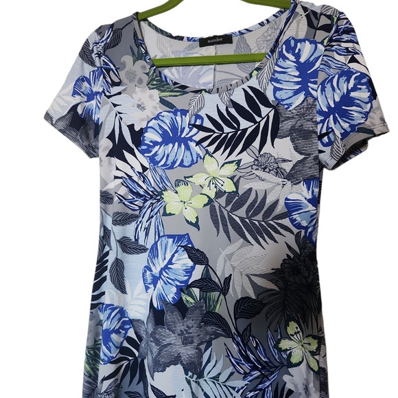 Mandee blue leave with flower dress - Picture 3 of 4